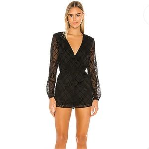 Romper NWT superdown Renee Surplice Romper in Black